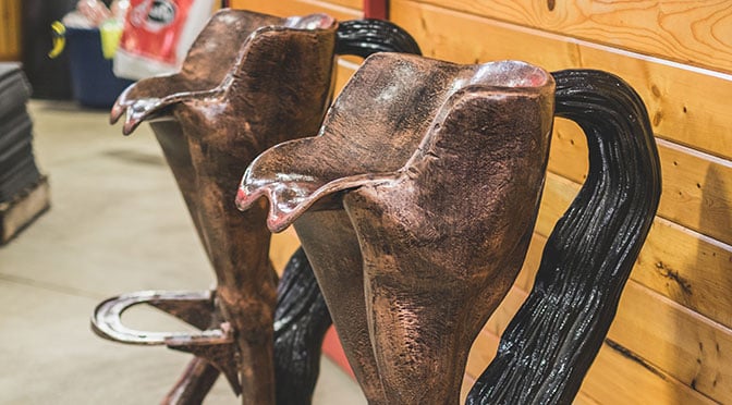 Horse Tail Bar Stool, Novelty Counter Seat