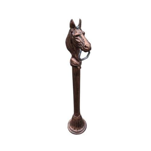 Decorative Single Horse Hitching Post