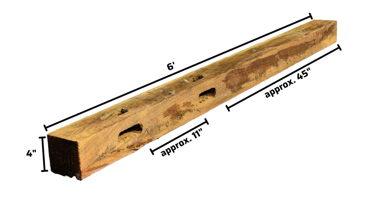 Pressure Treated Southern Yellow Pine Split Rail Fence Post, 2 or 3 Hole — alternate view 6