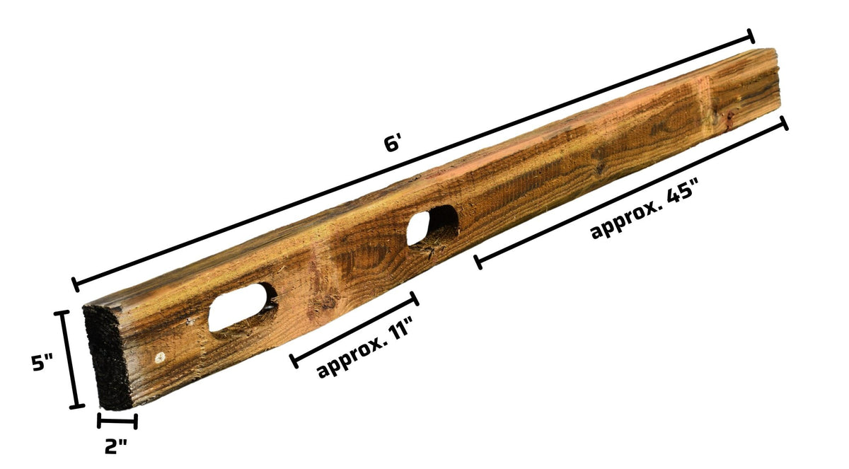 Pressure Treated Southern Yellow Pine Split Rail Fence Post, 2 or 3 Hole — alternate view 7