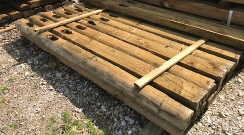 Pressure Treated Southern Yellow Pine Split Rail Fence Post, 2 or 3 Hole — alternate view 2