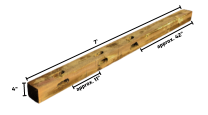 Pressure Treated Southern Yellow Pine Split Rail Fence Post, 2 or 3 Hole — alternate view 9
