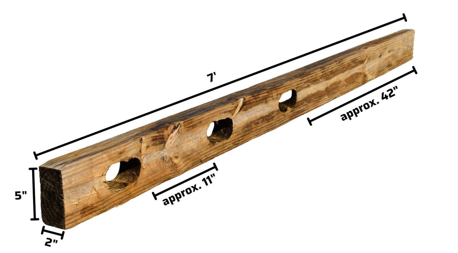 Pressure Treated Southern Yellow Pine Split Rail Fence Post, 2 or 3 Hole