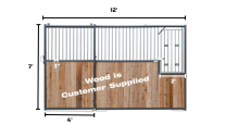 Shelter Kit #13: Four 12' x 12' Enclosed Stalls