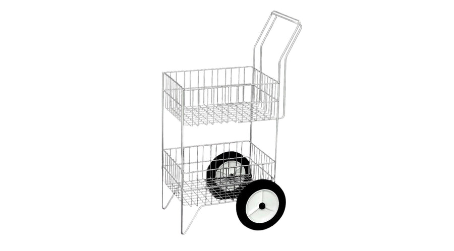 Royal Wire Rolling Cart with 2-Tier Basket