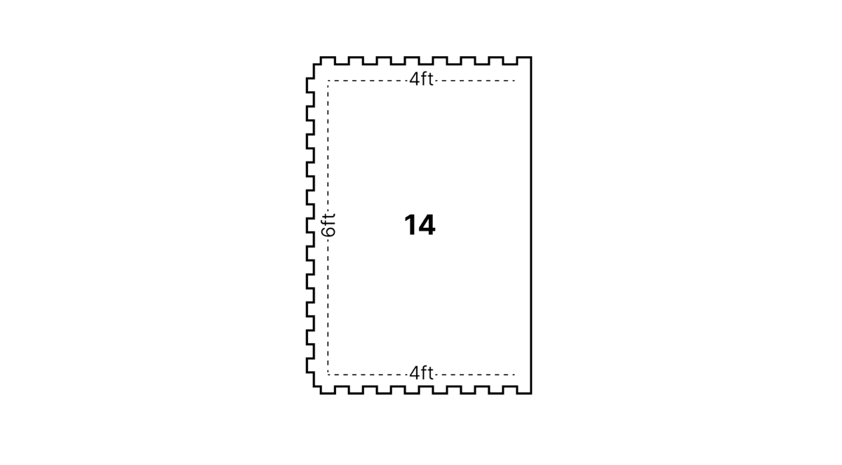Diamond Plate Patterned Interlocking Rubber Floor Mats 4' x 6' x 3/4" — alternate view 6