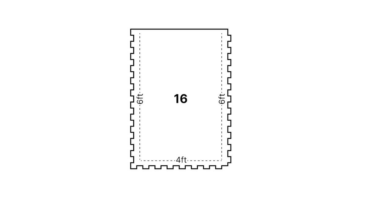 Diamond Plate Patterned Interlocking Rubber Floor Mats 4' x 6' x 3/4" — alternate view 7