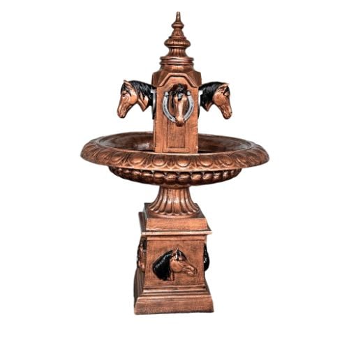4 Horse Head Garden Fountain, Decorative