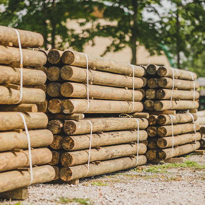Fence materials delivered to a job site
