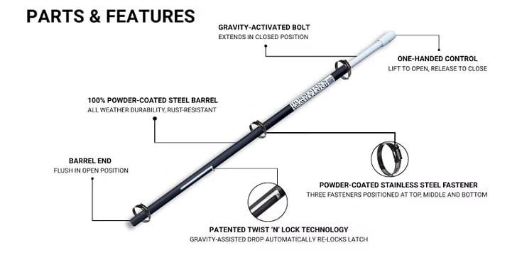 Horseman's Gravity Gate Latch for Easy Ranching