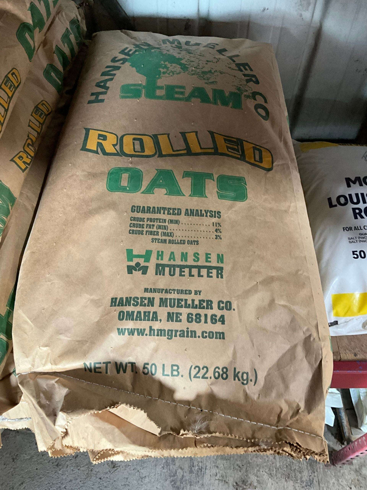 Human Grade Steam Rolled Oats for Horses