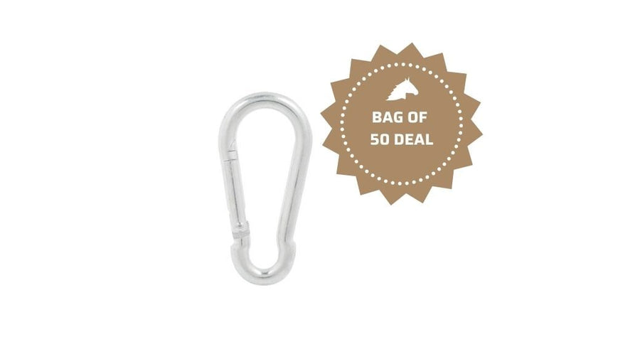 Medium Silver Carabiner Clips, Bag of 50
