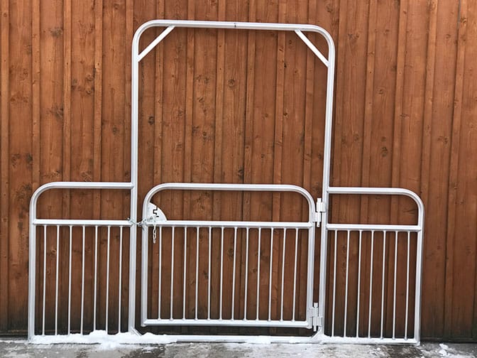 Aluminum Mini Vertical Bar Panels & Gates for Livestock, 6' to 10' — alternate view 7