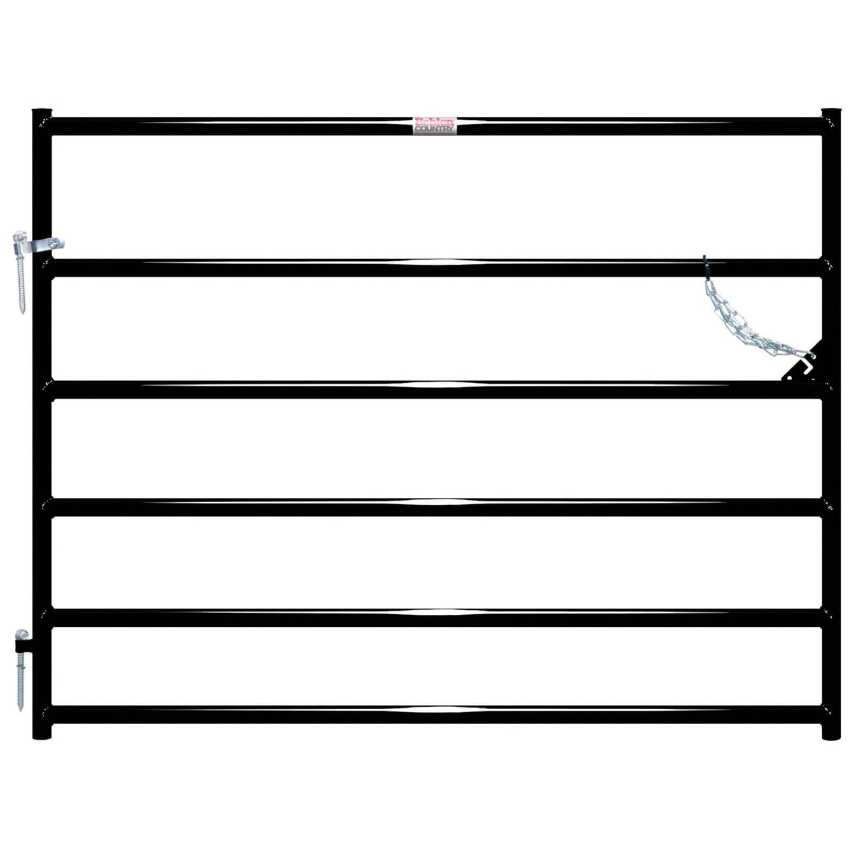 Black Utility Farm Gate, Powder Coated, 4' to 16' — alternate view 3