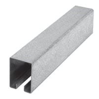 Galvanized Square Sliding Door Track, 8' to 12' — alternate view 4