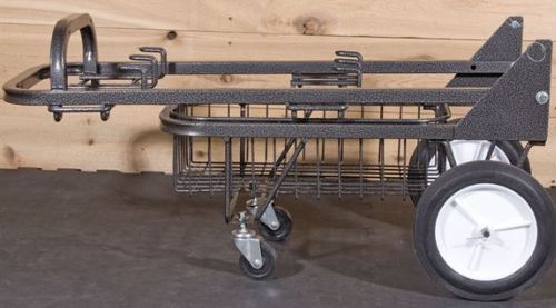 Brass Shining Outward saddle rack on wheels 