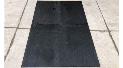 Rubber Floor Mats 4' x 6' x 3/4 First Quality Smooth Both Sides - Cashmans
