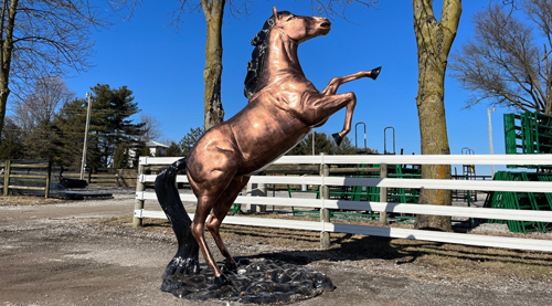 Rearing Horse Statue