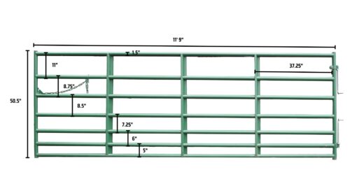 Cashmans 7 Bar Regular Horse Gate (Green) - Image 10
