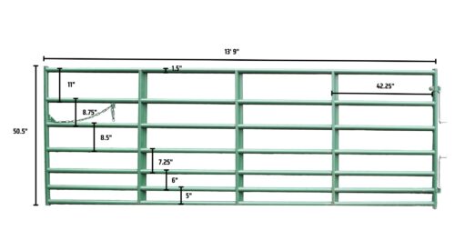 Cashmans 7 Bar Regular Horse Gate (Green) - Image 9