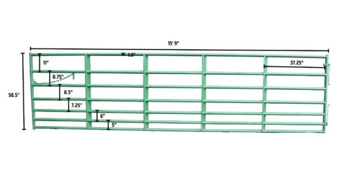 Cashmans 7 Bar Regular Horse Gate (Green) - Image 8