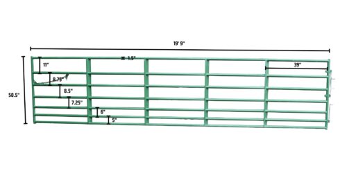 Cashmans 7 Bar Regular Horse Gate (Green) - Image 6