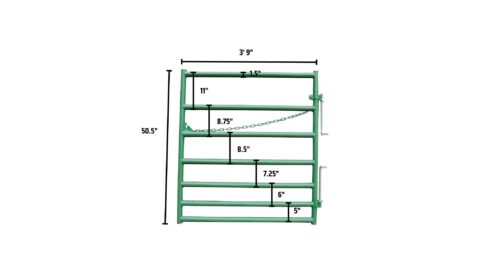 Cashmans 7 Bar Regular Horse Gate (Green) - Image 5