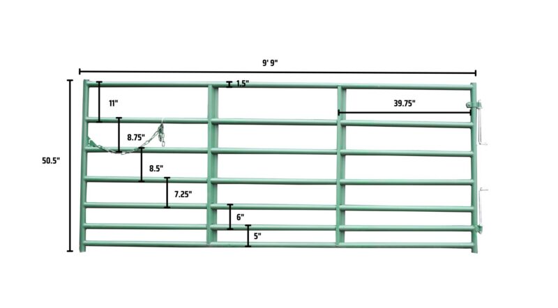 Cashmans 7 Bar Regular Horse Gate (Green)