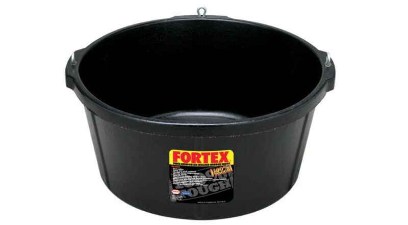 Fortex 6.5 Gallon Rubber Corner Feeder with Screw Eyes