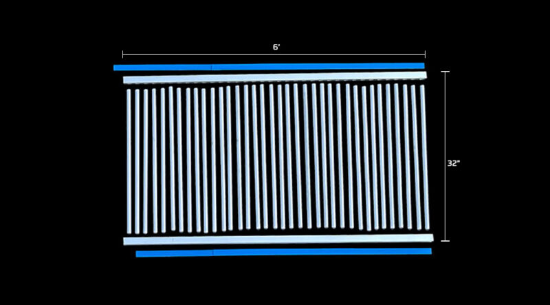 6' Aluminum Lower Ventilation Grill Full