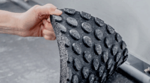 Rubber Floor Mats 4' x 6' x 3/4" First-Quality Button Pattern One Side