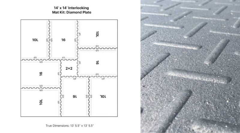 14' x 14' Diamond Mat Kit
