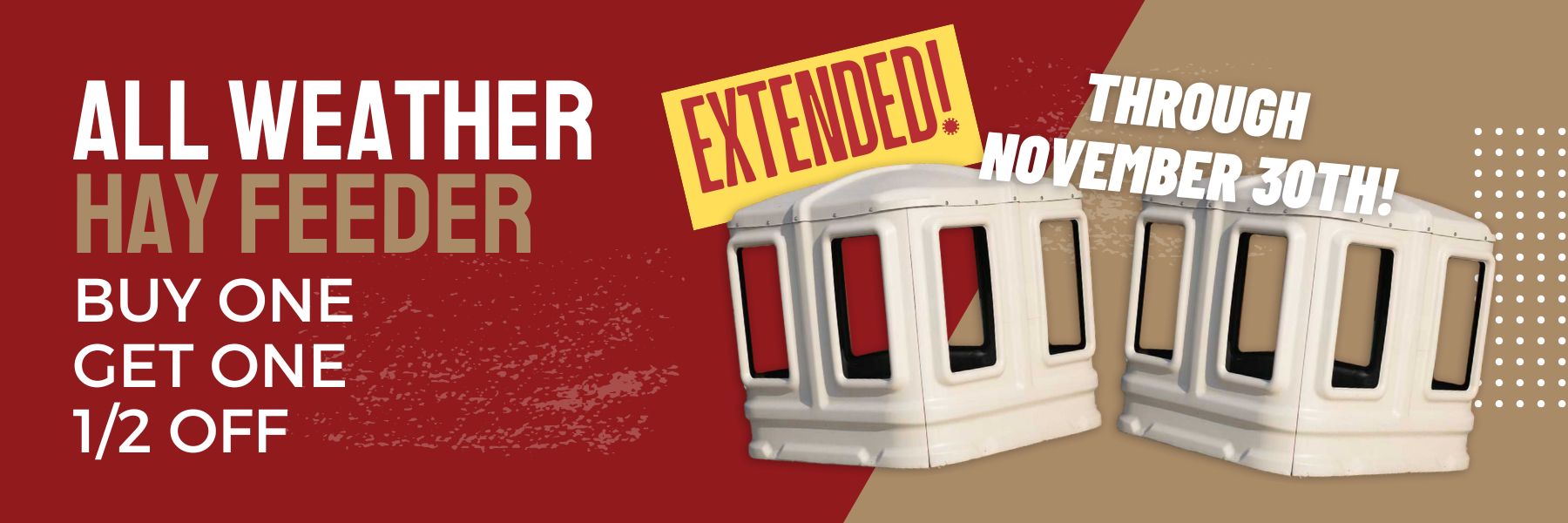 Cashmans BOGO Half-off All Weather Hay Feeder Extended